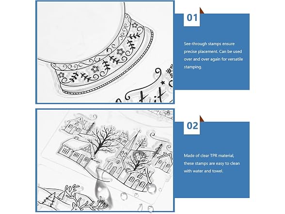 SUPVOX Silicone Clear Stamps - Christmas