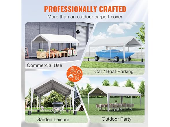 Carport, 10x20 ft Heavy Duty Car Canopy Garage