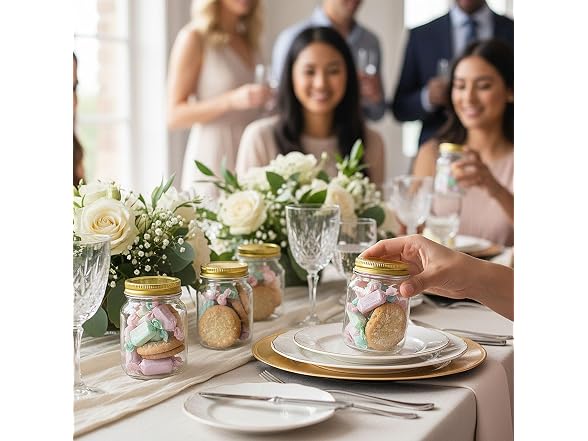 Fun Express Mini Mason Favor Jars Lid - Gallery 2