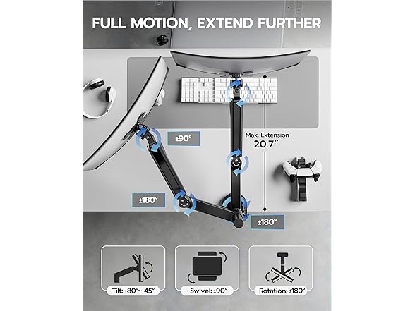 ARES WING Dual Monitor Mount