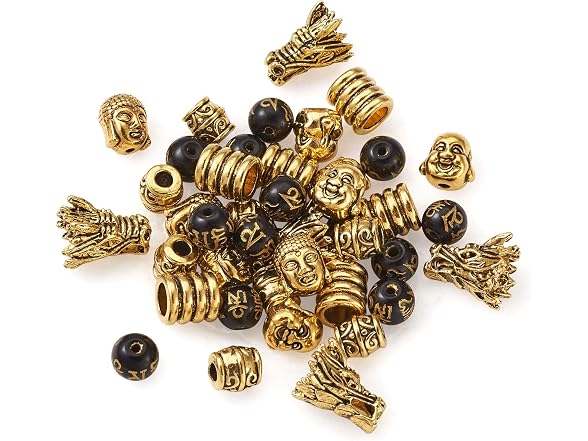 Pandahall 155pcs 8mm Buddhist Feng Shui Beads