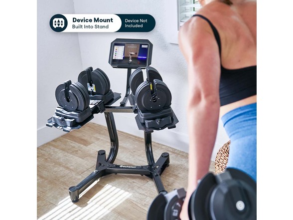 Echelon Strength Adjustable Dumbbells with Stand