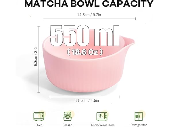 Pink Traditional Matcha Whisk Set