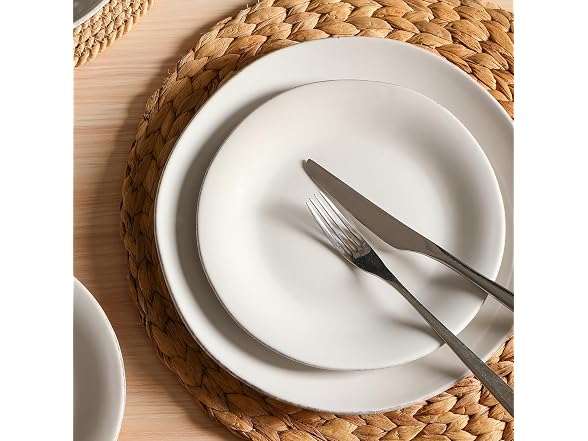 Stone Lain Essence 12-Piece Dinnerware Set Stoneware, White