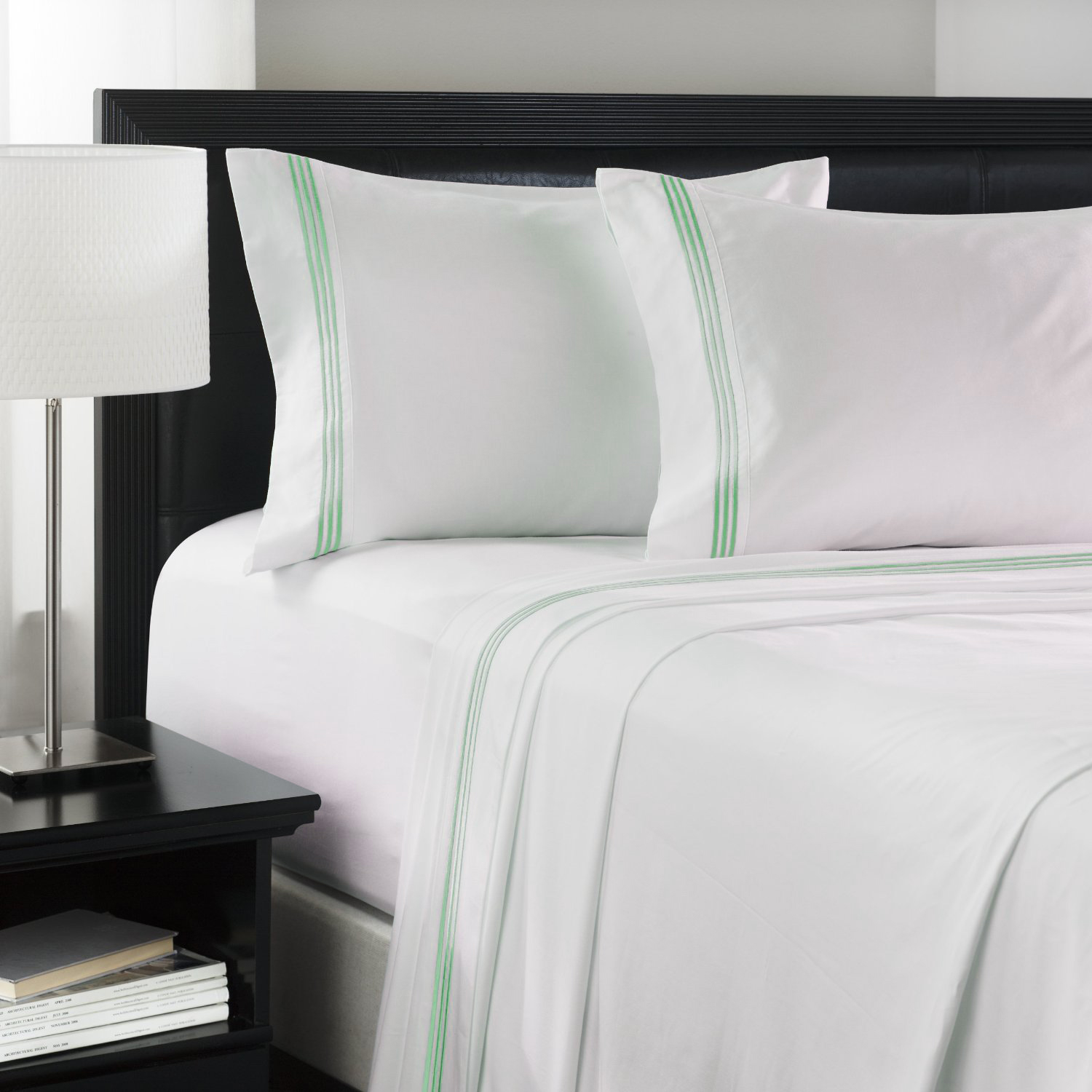 Luxury Home 3 Lines Microfiber Sheet Set - Gallery 12