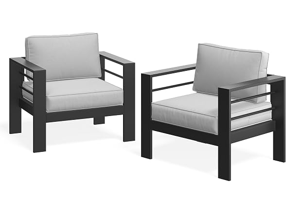 Wisteria Lane Patio Furniture Metal Armchair Set of 2