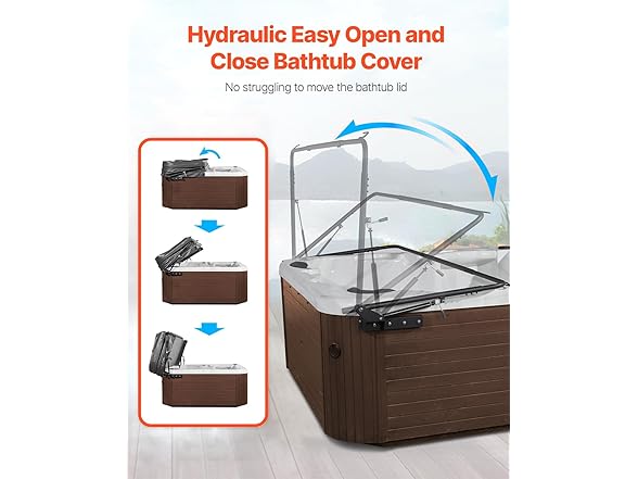 VEVOR Hot Tub Cover Lift Hydraulic
