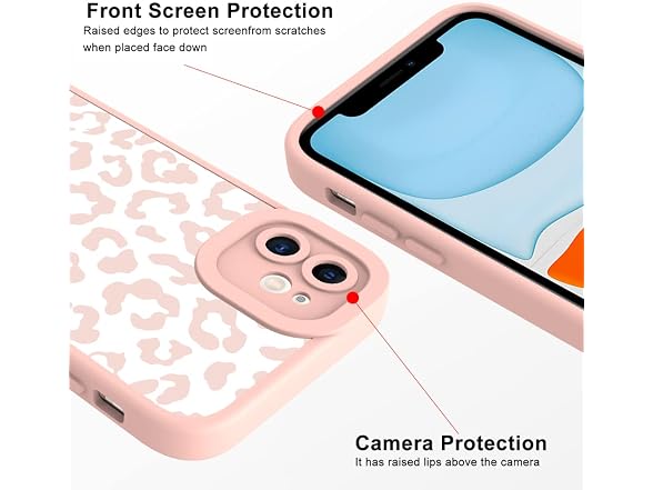 ZIYE for iPhone 11 Case Pink Leopard