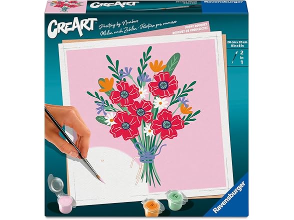 Ravensburger Relax CreArt Poppy Bouquet Paint