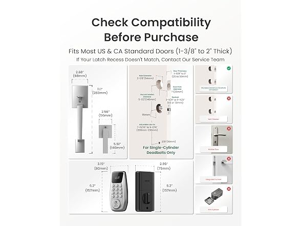 DESLOC C100 Smart Lock with Handle Set