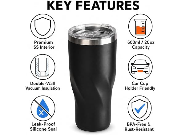CYPHERTAN 20oz Insulated Travel Tumbler
