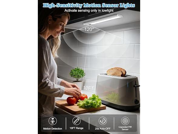VerRon 12in Under Cabinet Lights 6-Pack