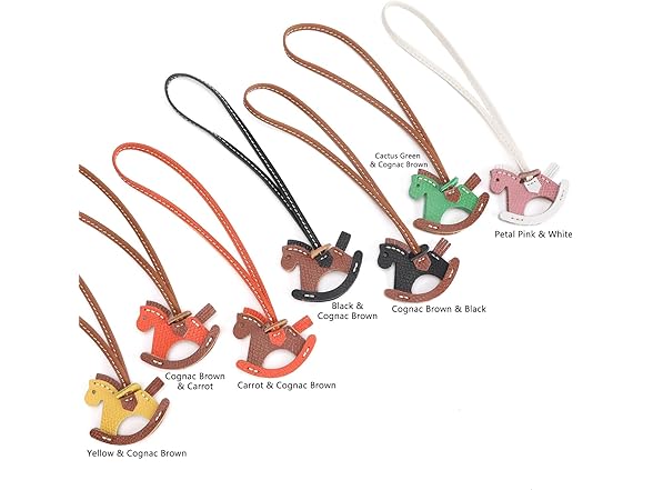 Genuine Leather Horse Bag Charms
