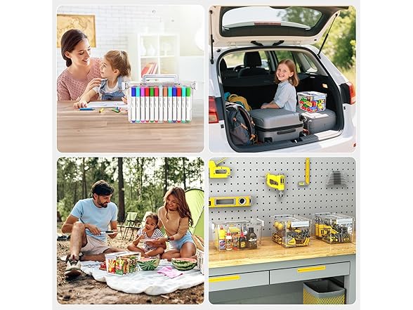 Plastic Storage Bins with Lids