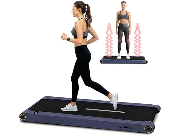 Squatz 2-in-1 Walking Pad Treadmill w/ Vibration Plates