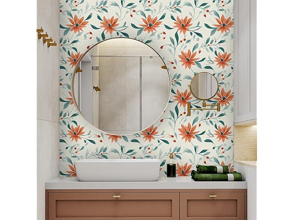 OUSCACH Vintage Floral Wallpaper