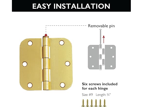 Design House Door Hinges 3.5" 10pk