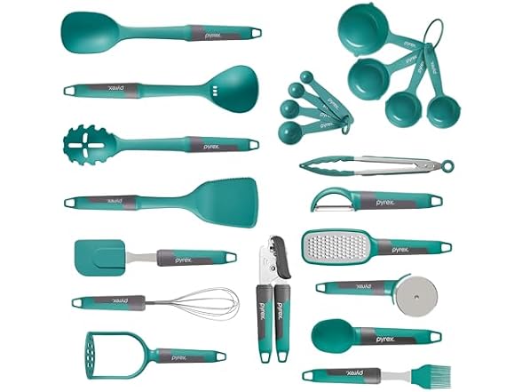 Pyrex 22-Piece Kitchen Cooking Utensils Set