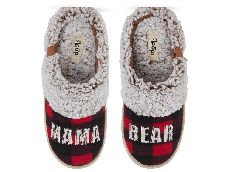 Floopi FLOOPI-374L-S Small Womens "Mama Bear" Clog Slipper Red (Women's)