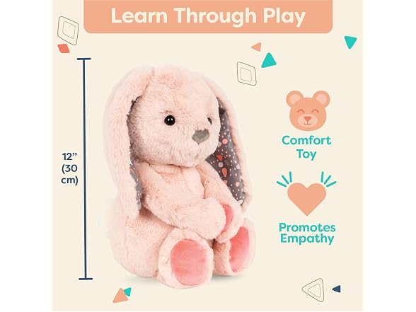 B. toys – 12-Inch Pink Plush Bunny