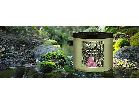 Saltwater Bergamot Wax Candle, 14.5 oz, by Nautica