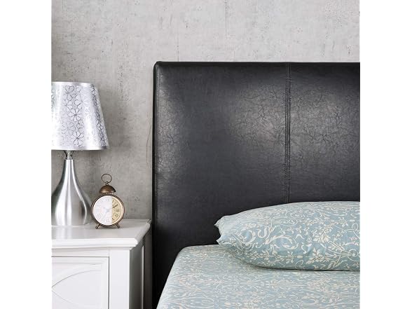 Zinus Gerard Faux Leather Upholstered Platform Bed Frame