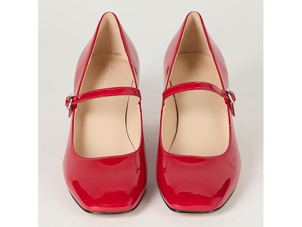 The Drop Women's Red Aoki Heeled Mary Jane (8)