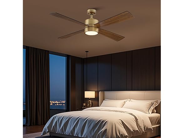 Parrot Uncle 52 Inch Ceiling Fan with Lights & Remote