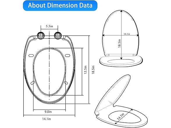 MUU Slow Close Toilet Seat | Elongated