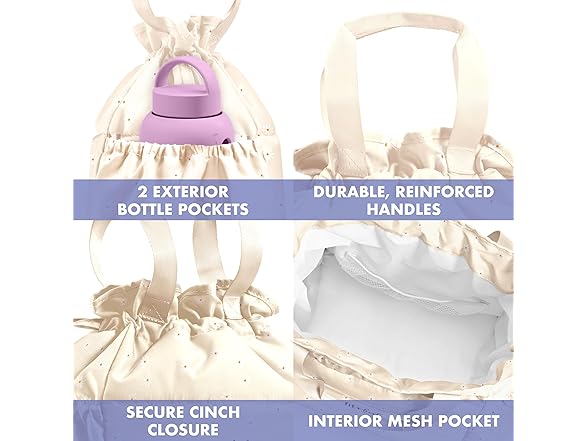 Fit & Fresh Lunch Bag for Women Ivory Daisies