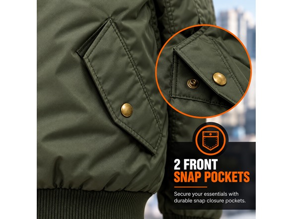 Mens Heavyweight Bomber Flight Jacket