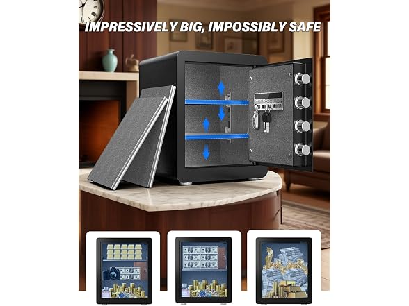 Kavey 2.0 Cubic Feet Biometric Safe Box