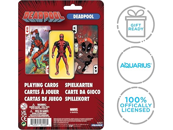 AQUARIUS Marvel Deadpool Premium Playing Cards