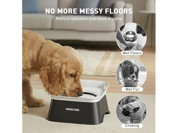 PAWGETHER No Spill Water Bowl for Dog