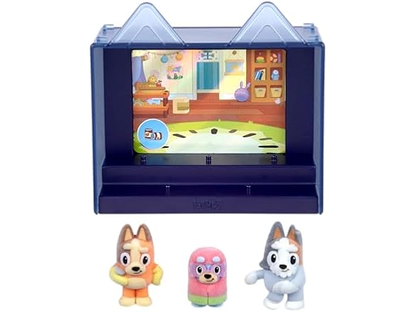 Bluey Fuzzies Episode Pack: Grannies, 3 Flocked Mini-Figures