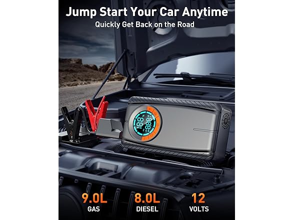 HIPOM Jump Starter with Air Compressor