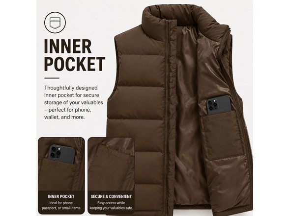 Mens Heavyweight Puffer Bubble Vest