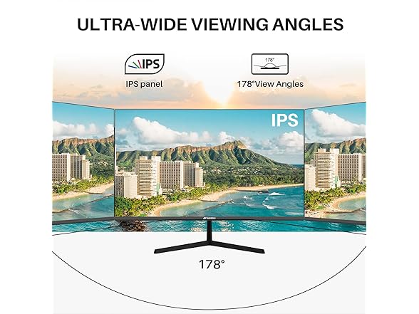 SANSUI 27 Inch Monitor with Built-in Speakers
