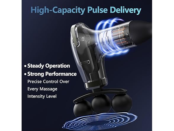 3-Head Massage Gun w/ Extension Handle