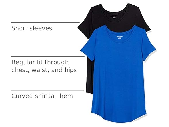 Amazon Essentials Women (S) 2-Pack Scoopneck Tunic