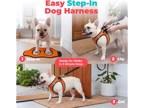 Voyager Step-in Air Dog Vest Harness Orange