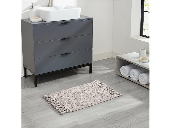 Jean Pierre - Ricardo Bath Mat, Woven Fringe