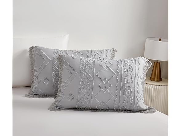 Arianaut Boho Queen Comforter Set Grey