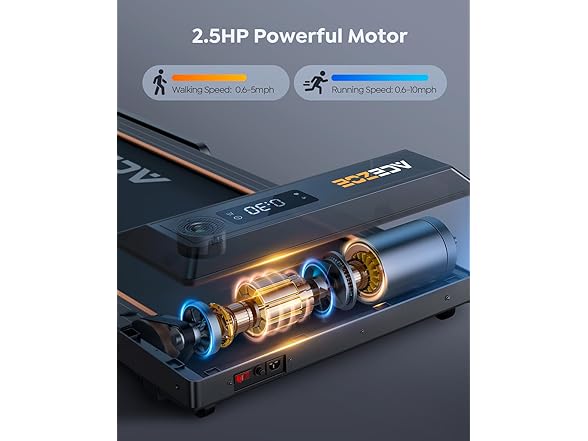 Acezoe 2 in 1 Foldable Treadmills 12 HIIT