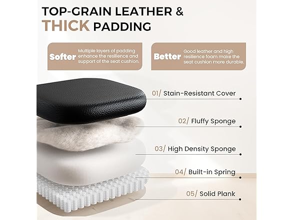 BESTFAIR Big and Tall Office Chair - Heavy Duty 400 LBS Exec (Open Box)