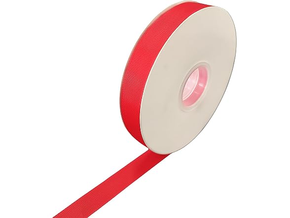 Abbaoww 3/4 In 50 Yd Solid Red Grosgrain - Gallery 2