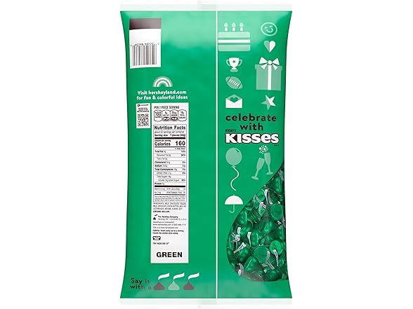 Hersheys KISSES Milk Choc Holiday Bag 60oz