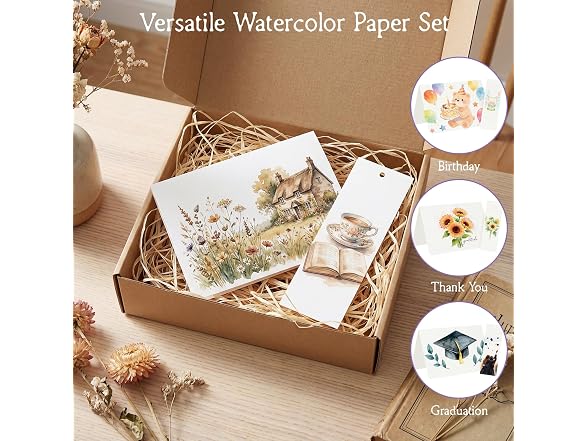 Defresit 150 Pack Watercolor Cards w/Envelopes