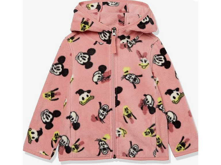 Amazon Essentials Disney | Marvel | Star Wars | Princess Girls' Polar Fleece Full-Zip Hoodie Jackets, Minnie and Friends, X-Large