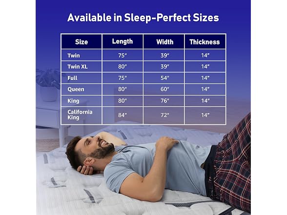 REVO Sleep 14" Twin XL Gel Memory Foam Mattress